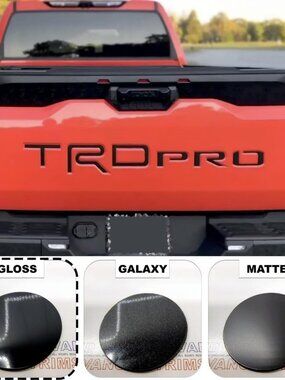 GLOSS BLACK Tailgate Letters for Tundra TRD Pro 2022 2023 2024